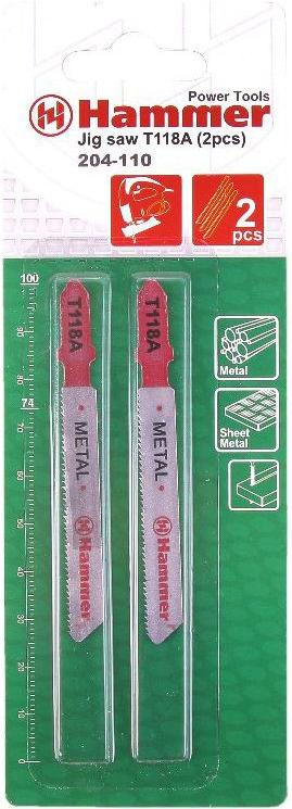 

Пилка для лобзика Hammer Flex 204-110 JG MT [30564], Flex 204-110 2шт