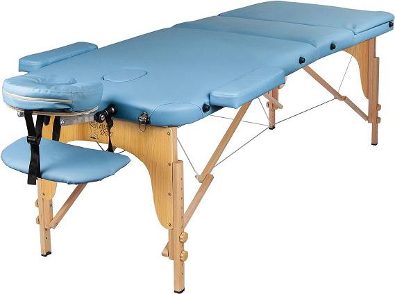 

Стол массажный Atlas Sport складной 3-с 70 см деревянный голубой, складной 3-с 70 см деревянный