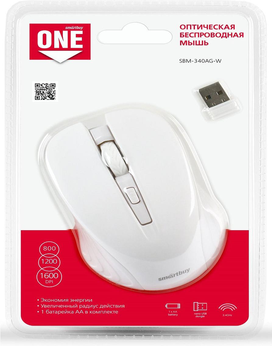 

Мышь SmartBuy SBM-340AG-W белый, SBM-340AG-W