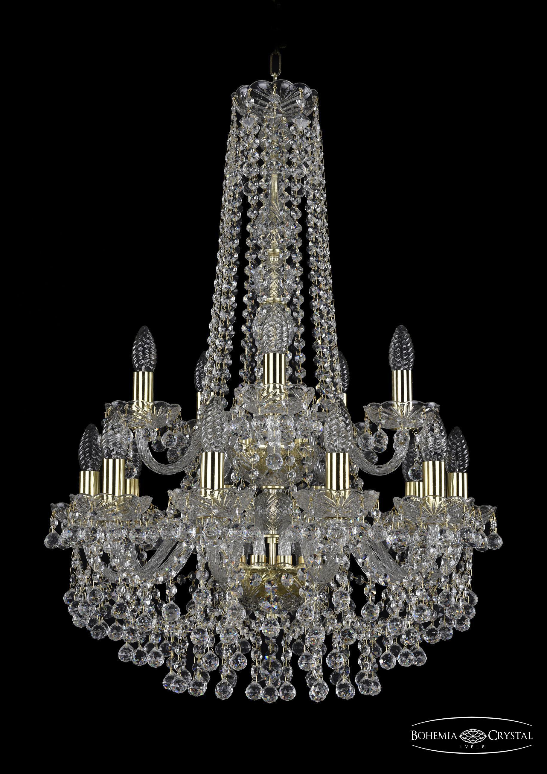 

Подвесная люстра Bohemia Ivele Crystal 1409/10+5/195/h-83/2d/G