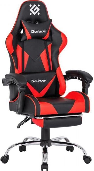 

Игровое кресло Defender Pilot черный/красный [64354], Офисное кресло Defender Pilot 64354 черный/красный