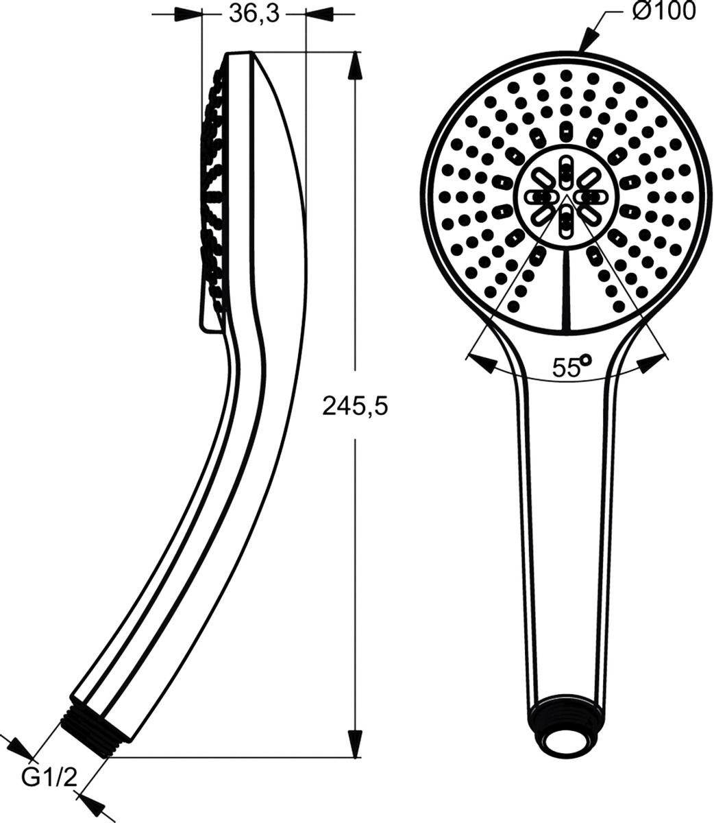 

Душевая лейка Ideal Standard IdealRain [B9403AA], IdealRain