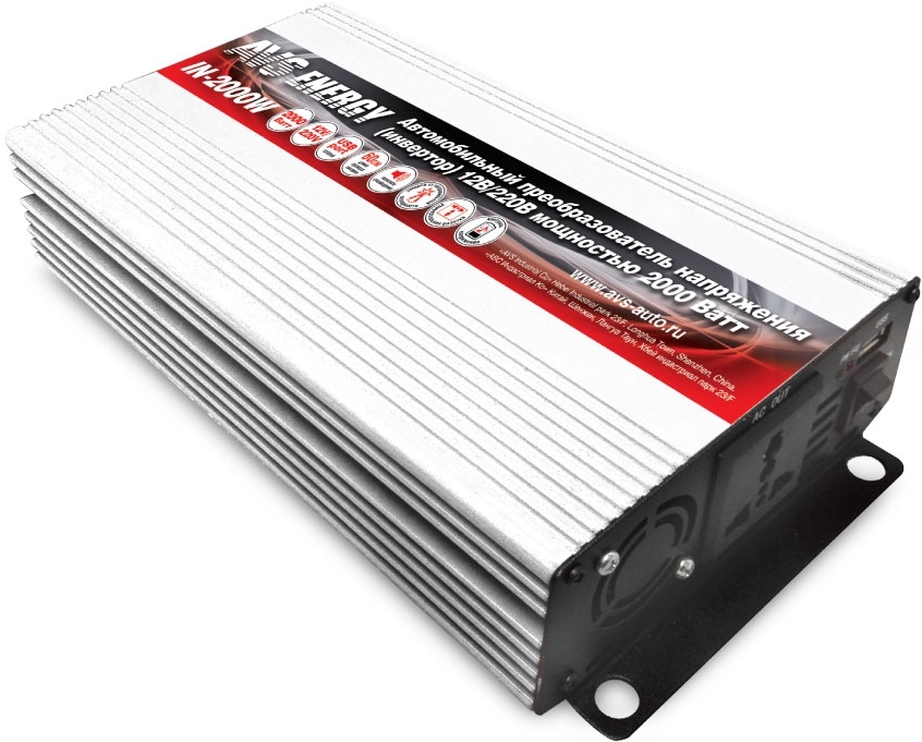 

Автомобильный инвертор AVS Energy 12/220V IN-2000W