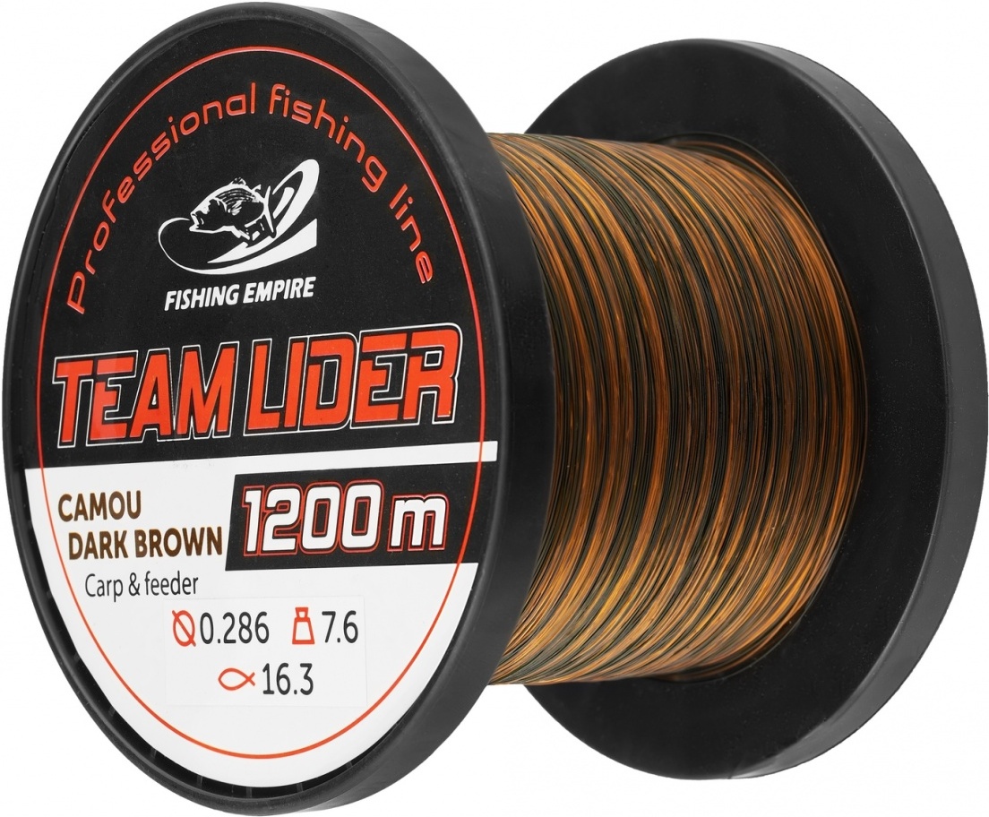 

Леска монофильная Lider CAMOU 1200 м 0,28 мм Dark Brown [CDB-0286], Леска монофильная Lider CAMOU 1200 м 0,28 мм CDB-0286 Dark Brown