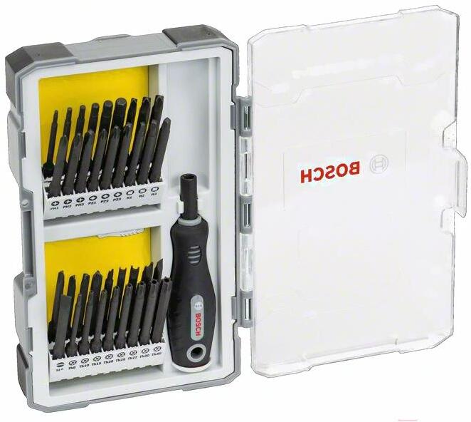 

Наборная отвертка с насадками Bosch 37pc SDB Set 2607017320, Набор бит с отверткой Bosch 37шт PH/PZ/Th/HEX/TW/SP 75 мм [2.607.017.320]