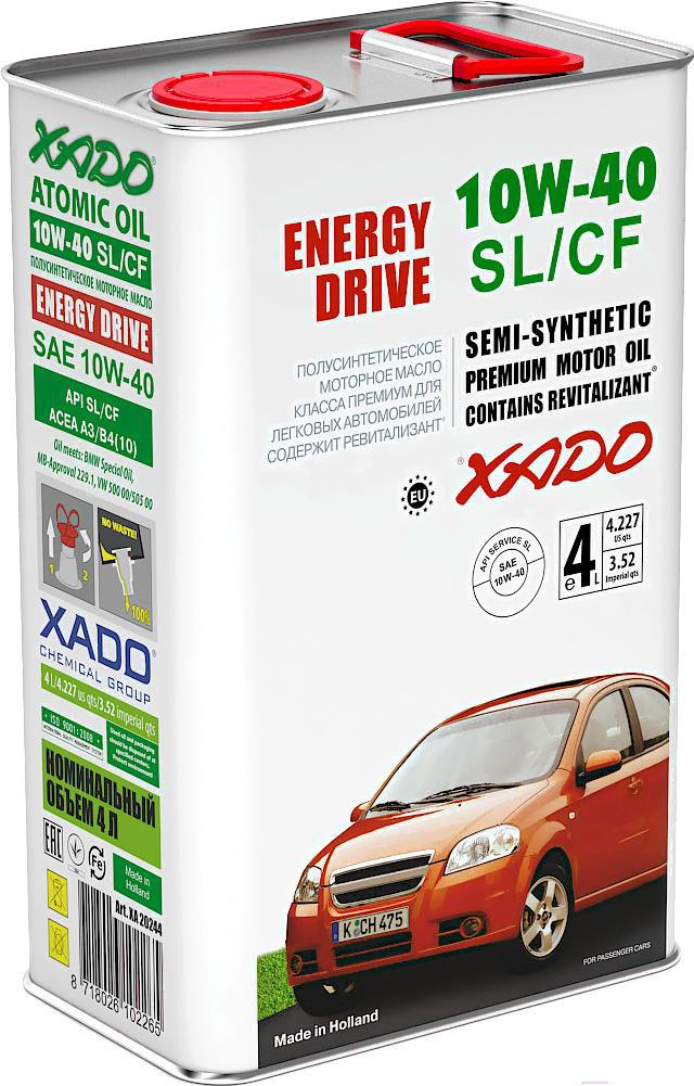 

Моторное масло Xado Atomic Oil 10W40 SL/CF (4л) [20244], Atomic Oil 10W40 SL/CF (4л)