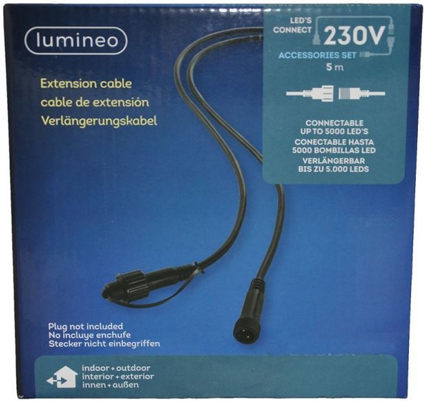 

Удлинитель-соединитель для гирлянды Lumineo 5 м 495185 черный