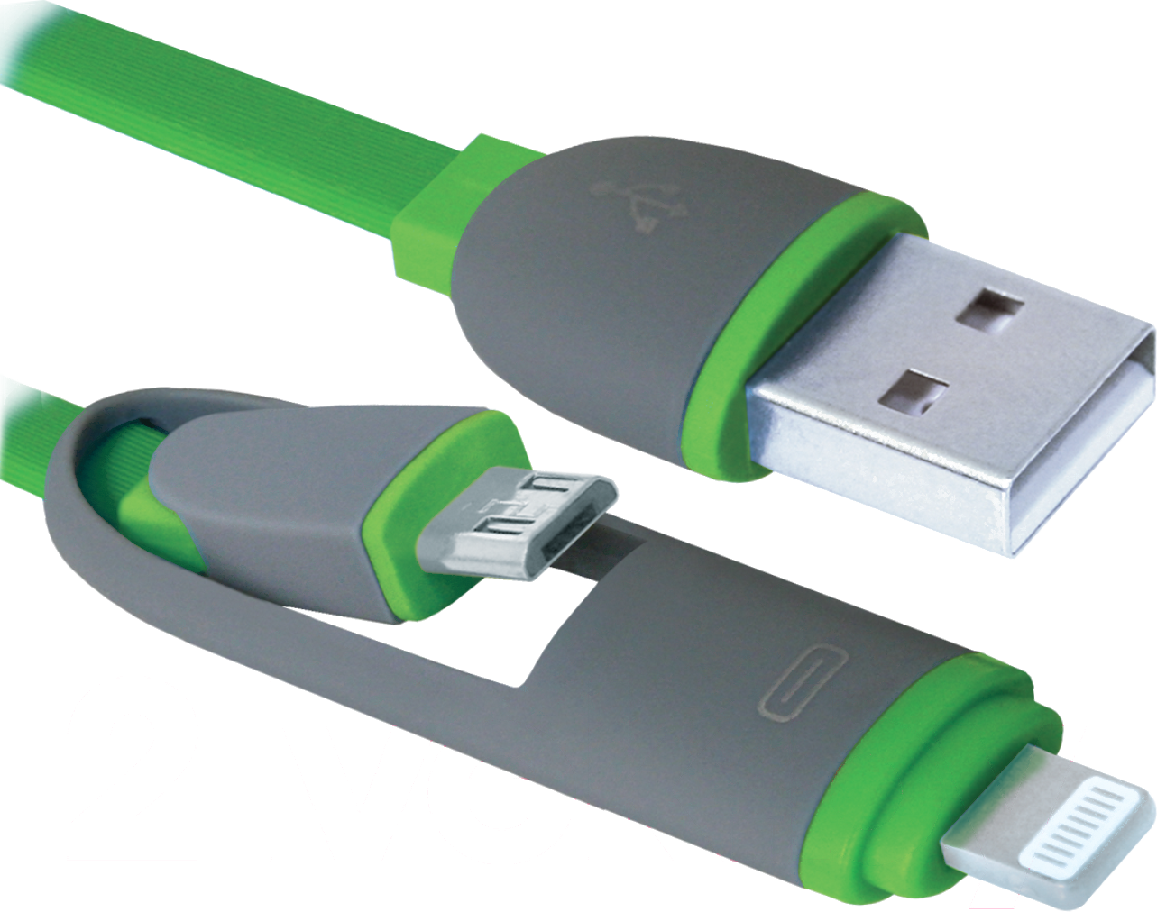 

Кабель Defender USB10-03BP (зеленый) [87489], Defender USB10-03BP MicroUSB+Lightning 1m 87489