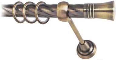

Карниз Lm Decor Гиро 071 1р витой 25мм 2м антик, Гиро 071 1р витой 25мм 2.0м