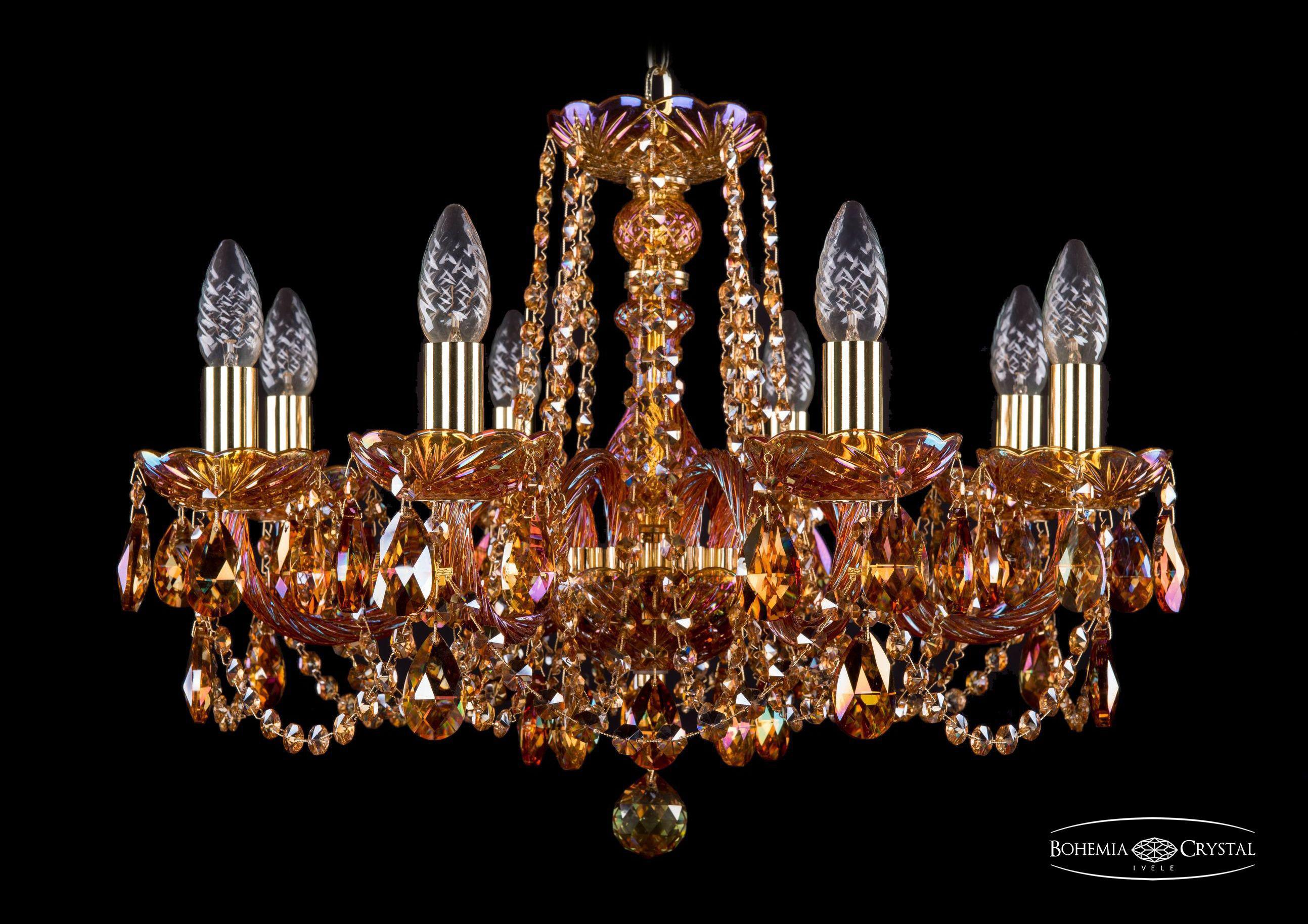 

Подвесная люстра Bohemia Ivele Crystal 1402/8/195/G/M711