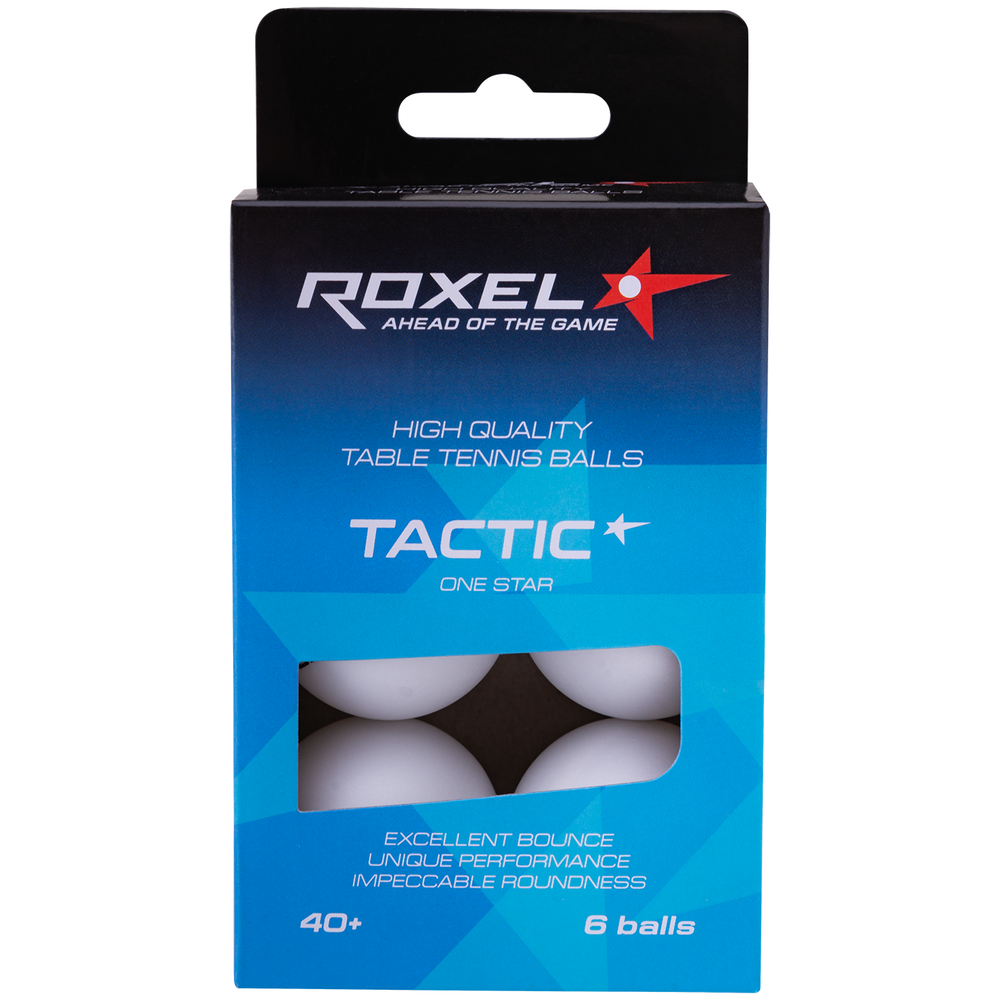

Мячи для настольного тенниса Roxel 1* Tactic 6шт белый