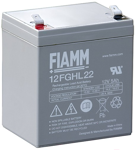 

Аккумулятор для ИБП FIAMM 12FGHL22 (12В/5 А·ч)