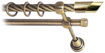 

Карниз Lm Decor Луна 056 2р витой 4м антик, Луна 056 2р витой 16мм 4.0м