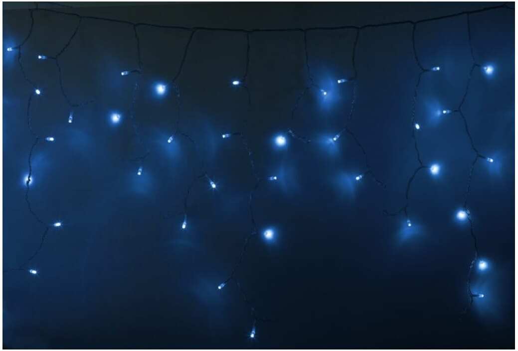 

Новогодняя гирлянда Neon-night Айсикл 4.8x0.6m 176 LED Blue [255-143], Гирлянда Айсикл (бахрома) светодиодный, 4,8 х 0,6 м, прозрачный провод, 220В, диоды синие, NEON-NIGH