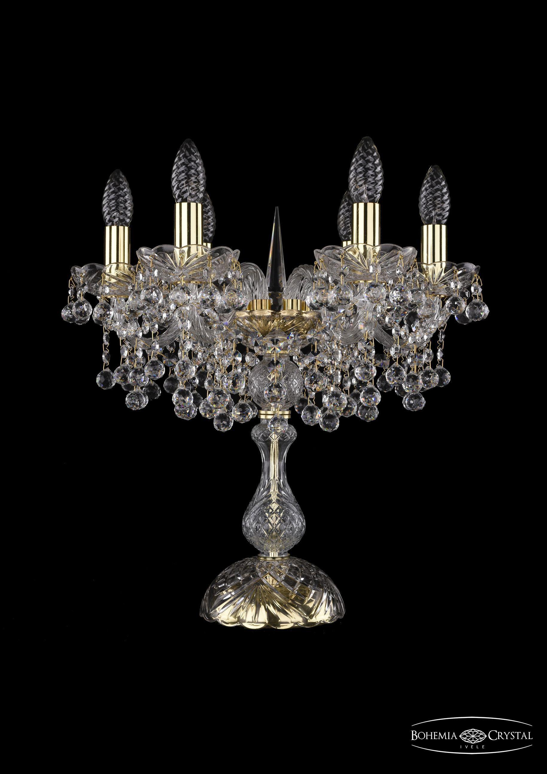 

Подвесная люстра Bohemia Ivele Crystal 1409L/6/141-47/G, Настольная лампа Bohemia Ivele Crystal 1409L/6/141-47/G