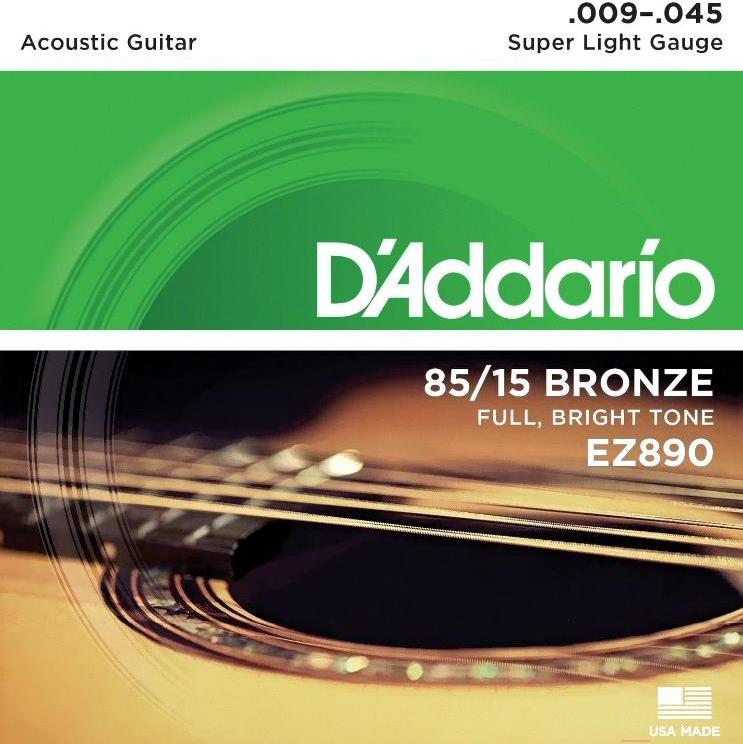 

Струны для акустической гитары D'Addario EZ890 Super Light 9-45