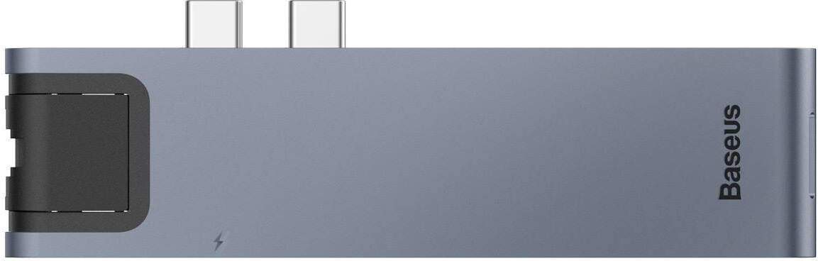 

USB-хаб Baseus thunderbolt C Pro Seven-in-one smart хаб серый [CAHUB-L0G], USB-хаб Baseus thunderbolt C Pro Seven-in-one smart хаб серый CAHUB-L0G
