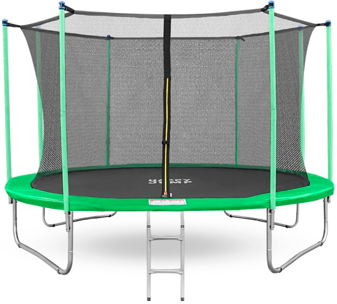 

Батут Happy Jump 12ft-i PRO 374см с внутренней сеткой и лестницей