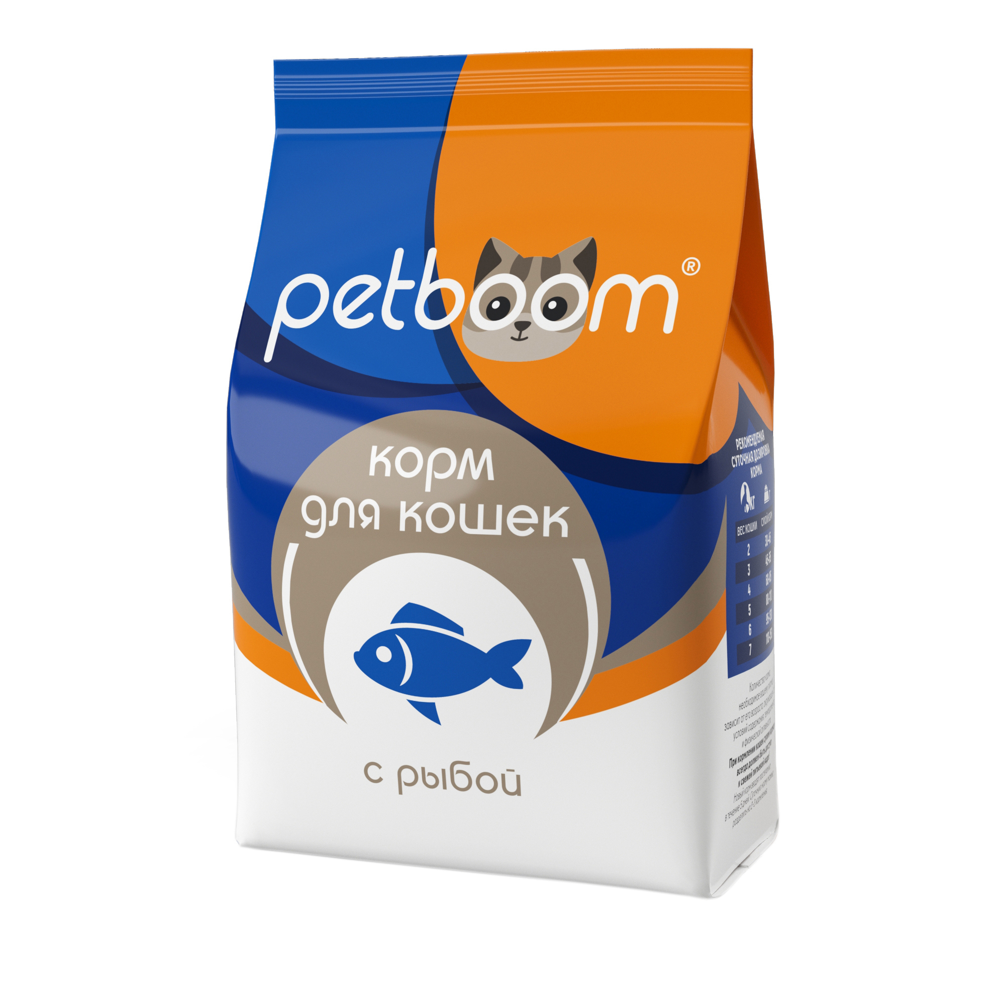 

Корм для кошек PetBoom для взрослых кошек с рыбой 10 кг, Корм для кошек Жабинковский комбикормовый завод PetBoom для взрослых кошек с рыбой 10 кг (КСК-2 Б1 ЖБН-2)