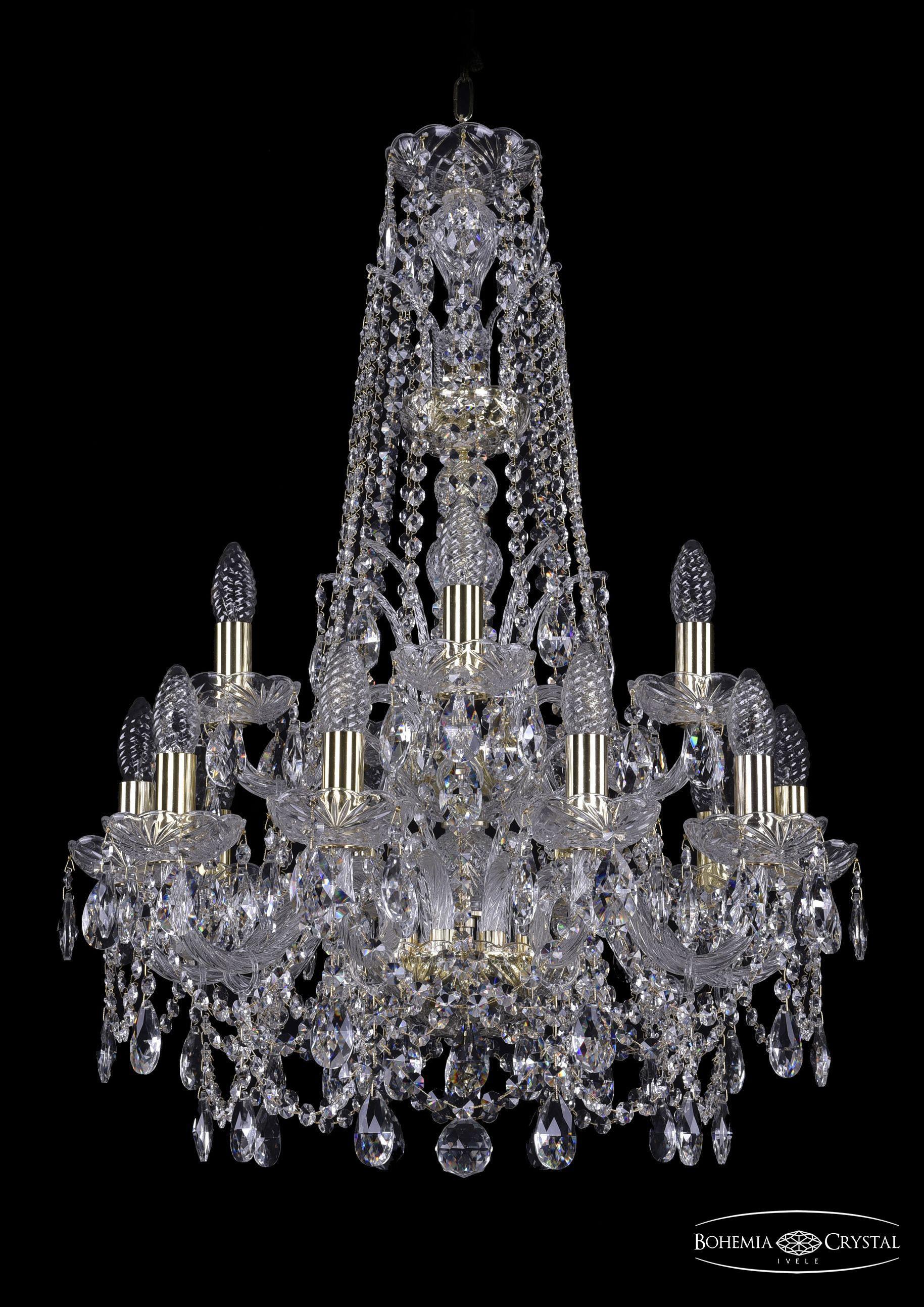 

Подвесная люстра Bohemia Ivele Crystal 1411/10+5/195/XL-80/2d/G