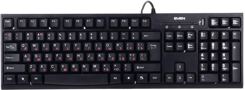 

Клавиатура т.м. Sven Standard 304 black (USB)