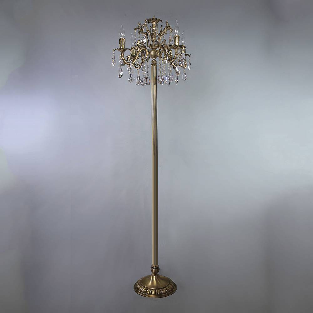 

Торшер AMBIENTE by BRIZZI 2118F/4 PB Leaf Crystal Торшер