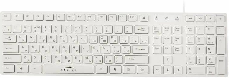 

Клавиатура Oklick 556S (белый) [335978], 556S