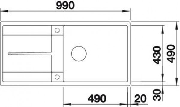 

Кухонная мойка Blanco Metra XL 6 S-F темная скала [518883], Metra XL 6 S-F