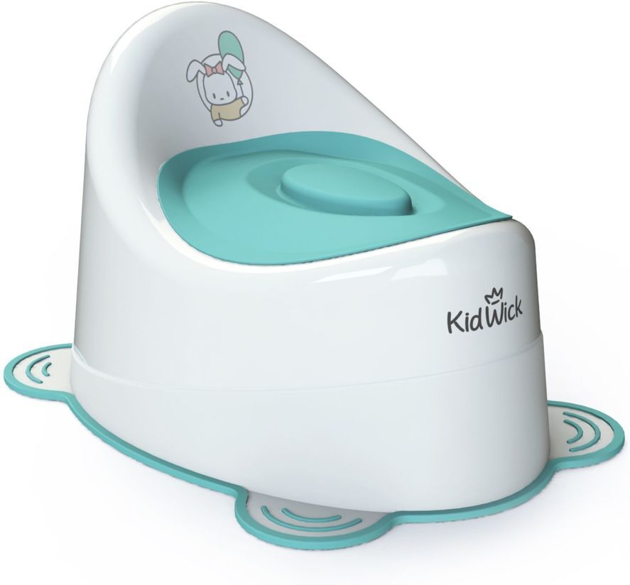 

Горшок детский Kidwick Улитка белый/бирюзовый с крышкой (KW040104)
