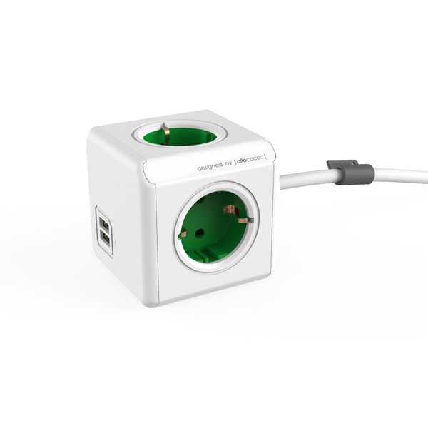 Сетевой фильтр Allocacoc 1402GN/DEEUPC Power cube Extended зеленый