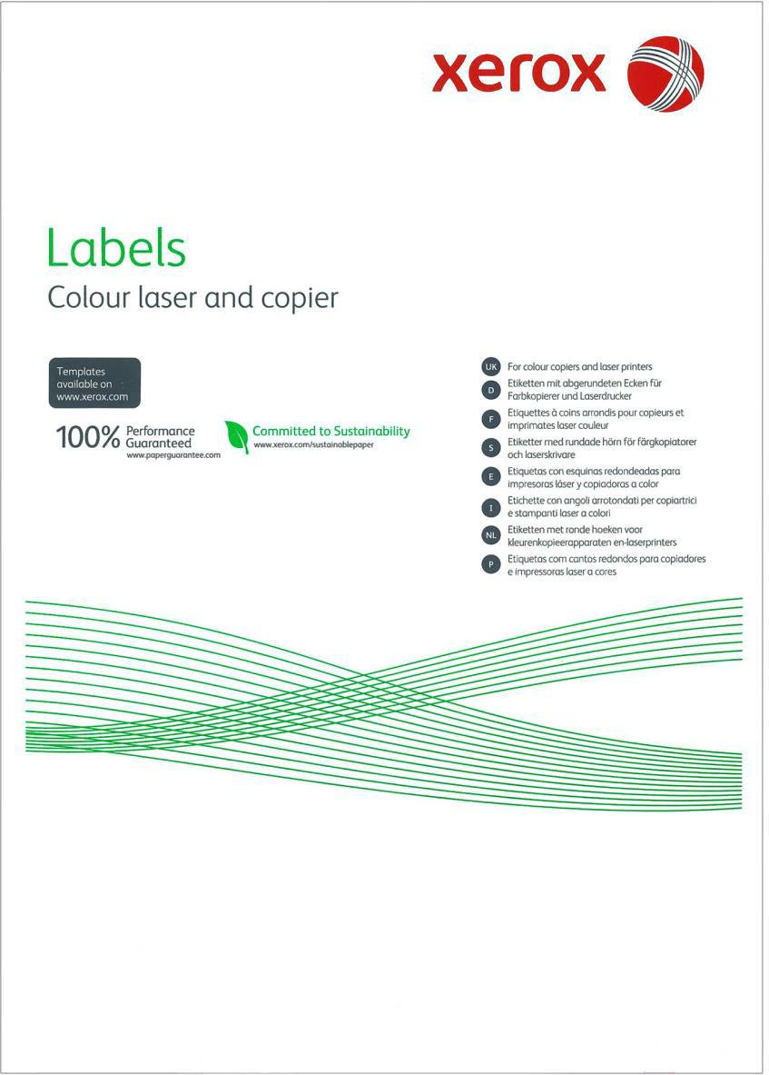 

Бумага Xerox 003R93537, Наклейки А3 SR Laser/Copier 450х320