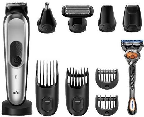 

Триммер для волос и бороды Braun MGK7220 (насадок в компл:9шт) серебристый [81704982], MGK7220 (насадок в компл:9шт)