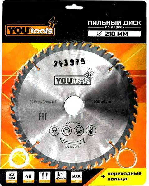 

Диск пильный Yourtools 210/32мм Z48, 210/32мм Z48