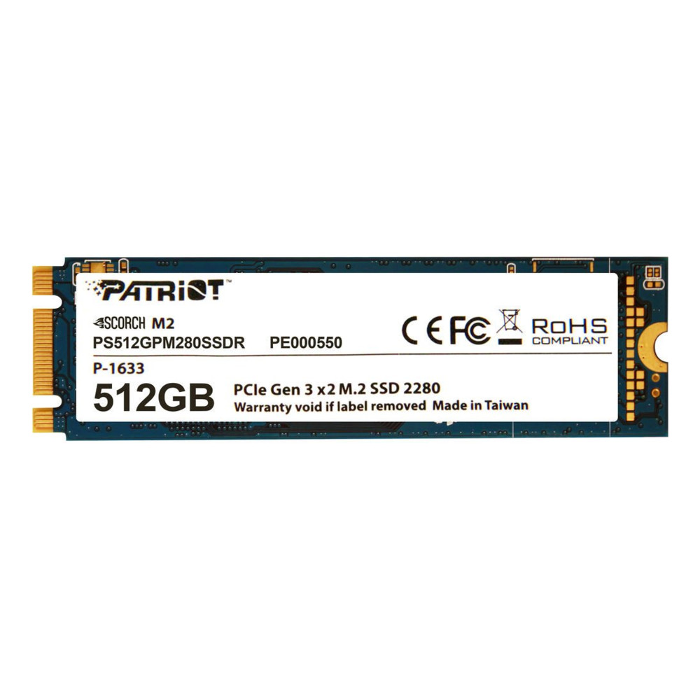 

SSD диск Patriot Scorch M.2 512GB (PS512GPM280SSDR), PS512GPM280SSDR
