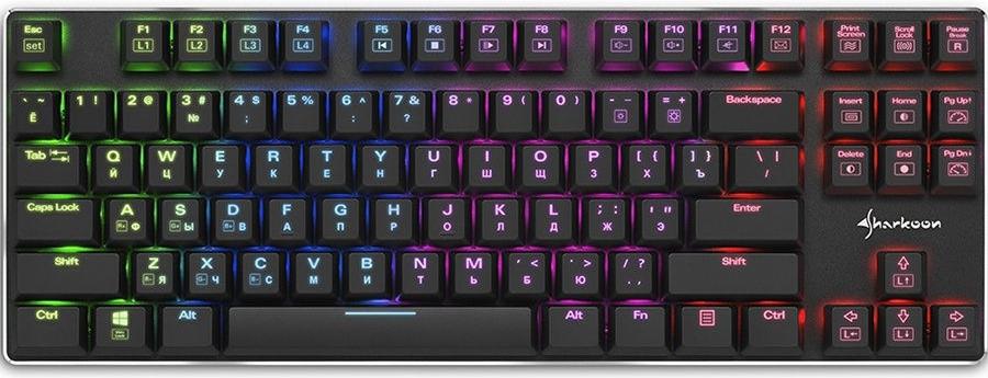 

Клавиатура Sharkoon PureWriter TKL RGB [PUREWRITER TKL RGB RED], PureWriter TKL RGB