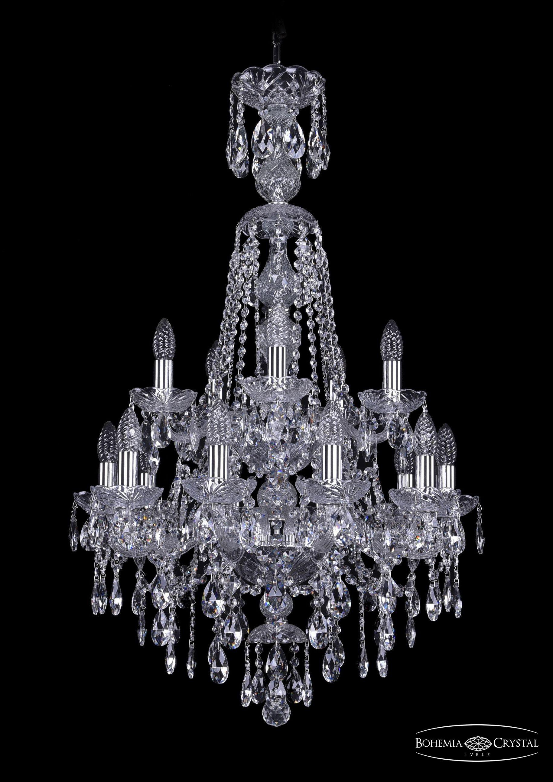 

Подвесная люстра Bohemia Ivele Crystal 1415/10+5/200/XL-97/2d/Ni