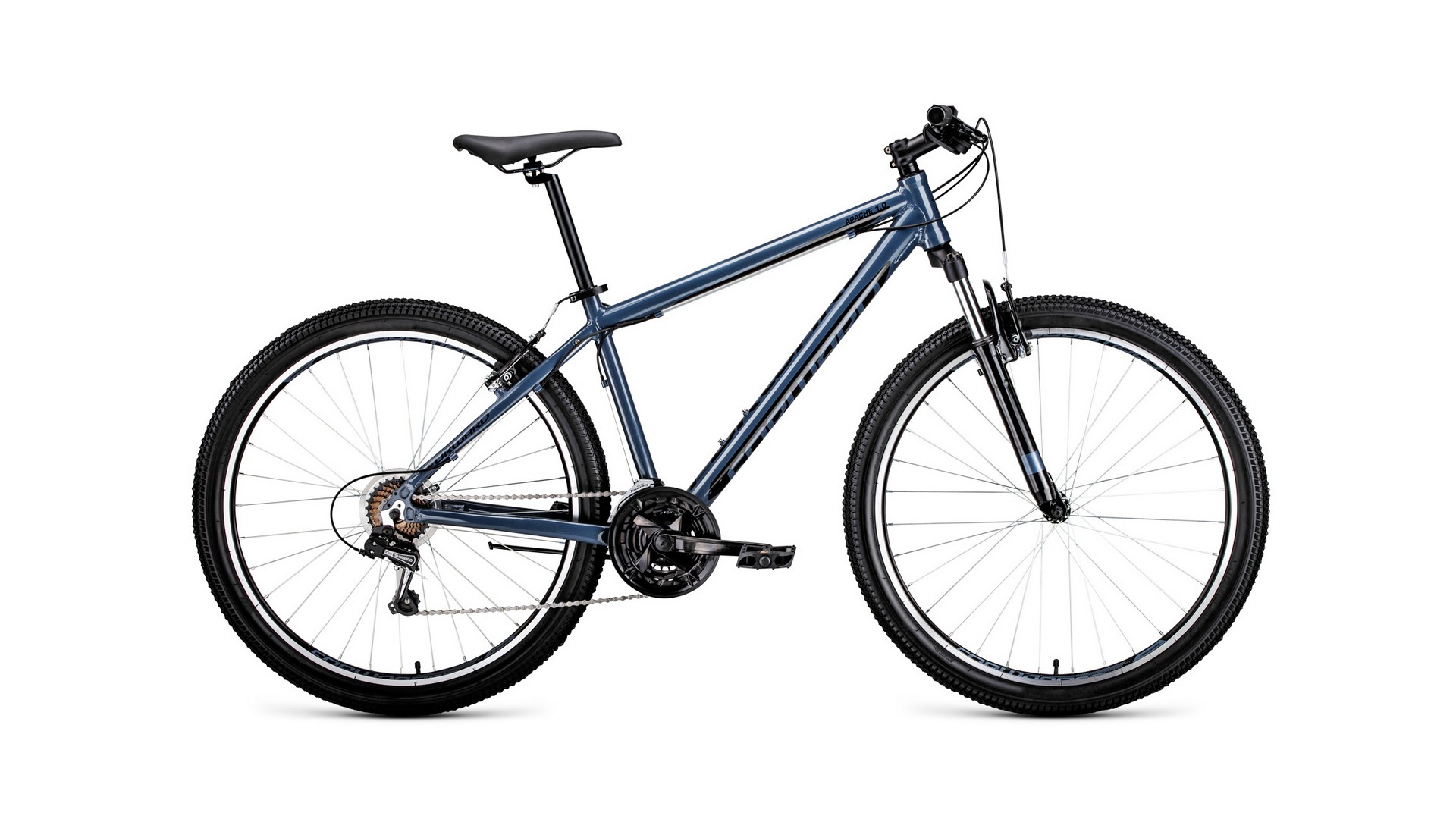 

Велосипед Forward Apache 27.5'' 1.0 рама 15 дюймов серый/черный [RBKW0M67Q013], Apache 27.5 1.0 15