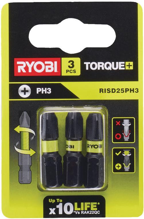

Набор бит RYOBI RISD25PH3 (3 предмета) [5132004124], RISD25PH3 (3 предмета)