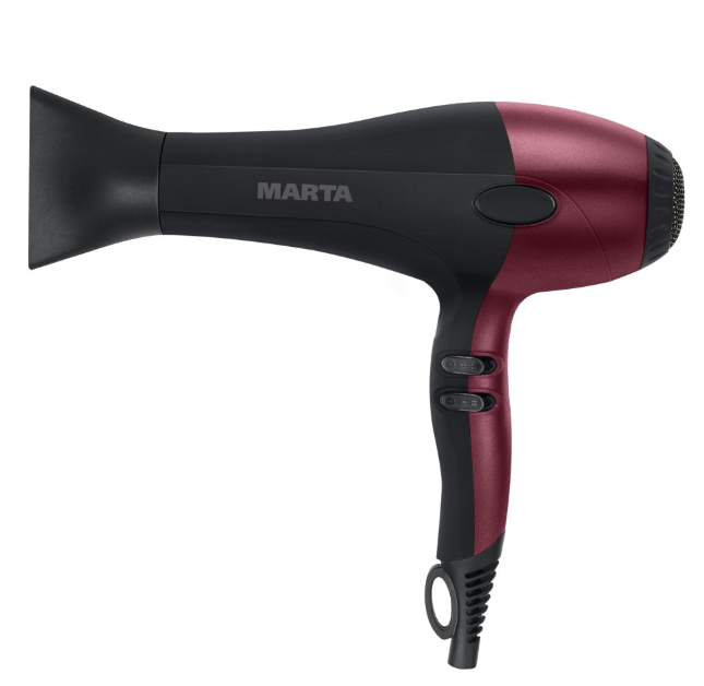 

Фен Marta MT-1260 PRO красный рубин [36968], Фен Marta MT-1260 PRO 36968 красный рубин