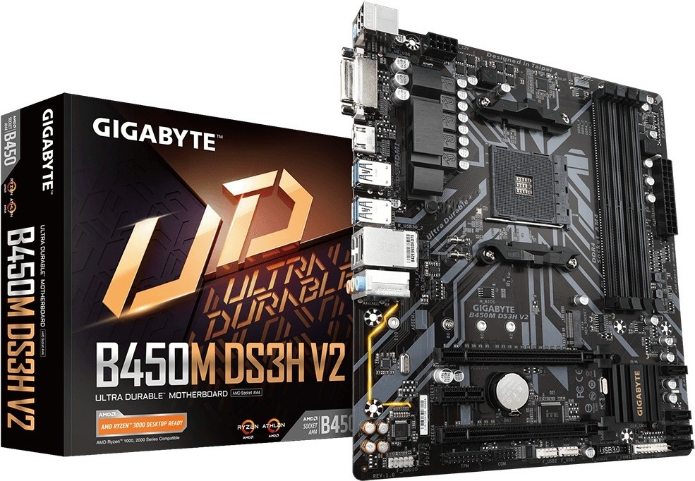 

Материнская плата Gigabyte B450M DS3H V2, Материнская плата Gigabyte B450M DS3H V2 (rev. 1.0)