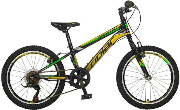

Велосипед Polar SONIC V-BRAKE 20 черный-желтый, SONIC V-BRAKE 20