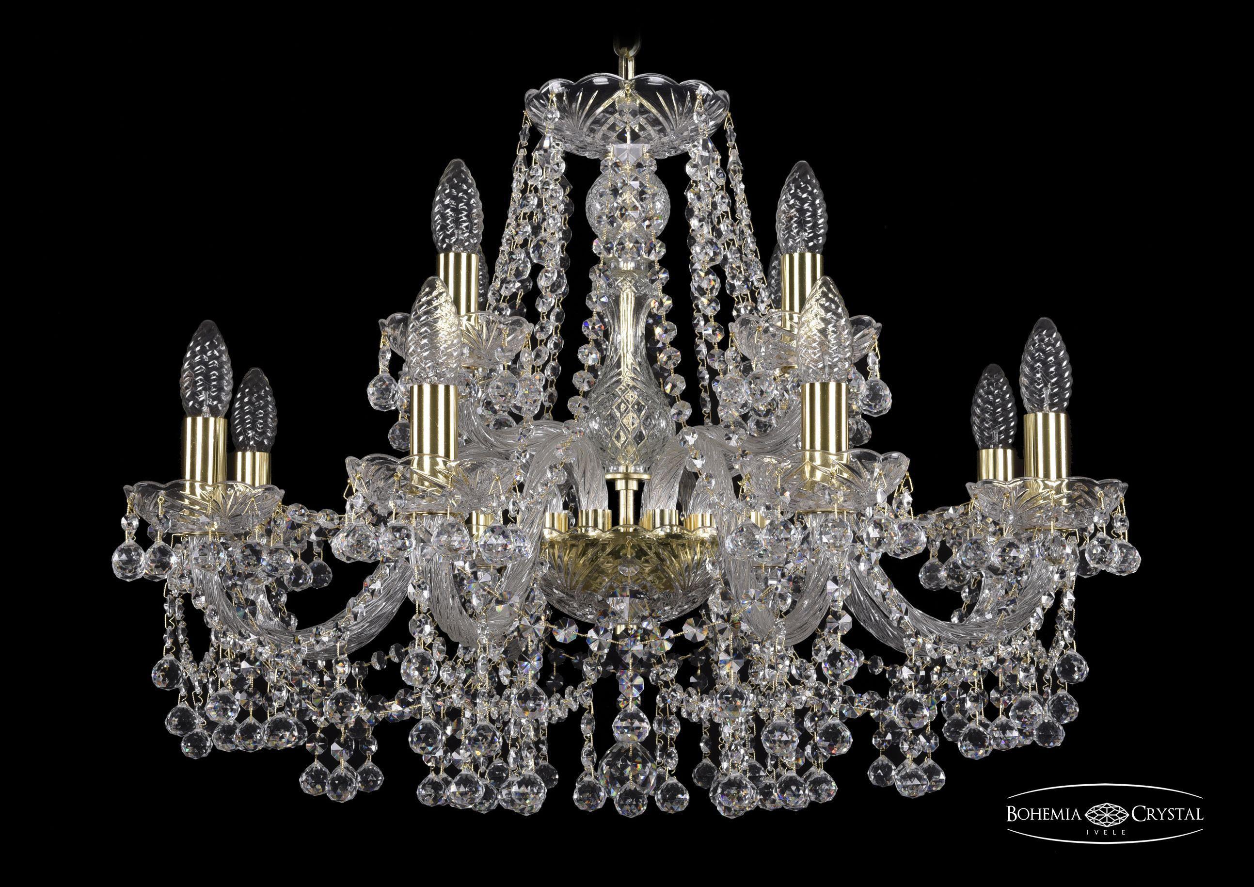 

Подвесная люстра Bohemia Ivele Crystal 1409/8+4/240/G