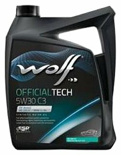 

Моторное масло WOLF OfficialTech 5W30 C3 / 65607/4 (4л), OfficialTech 5W30 C3 4л