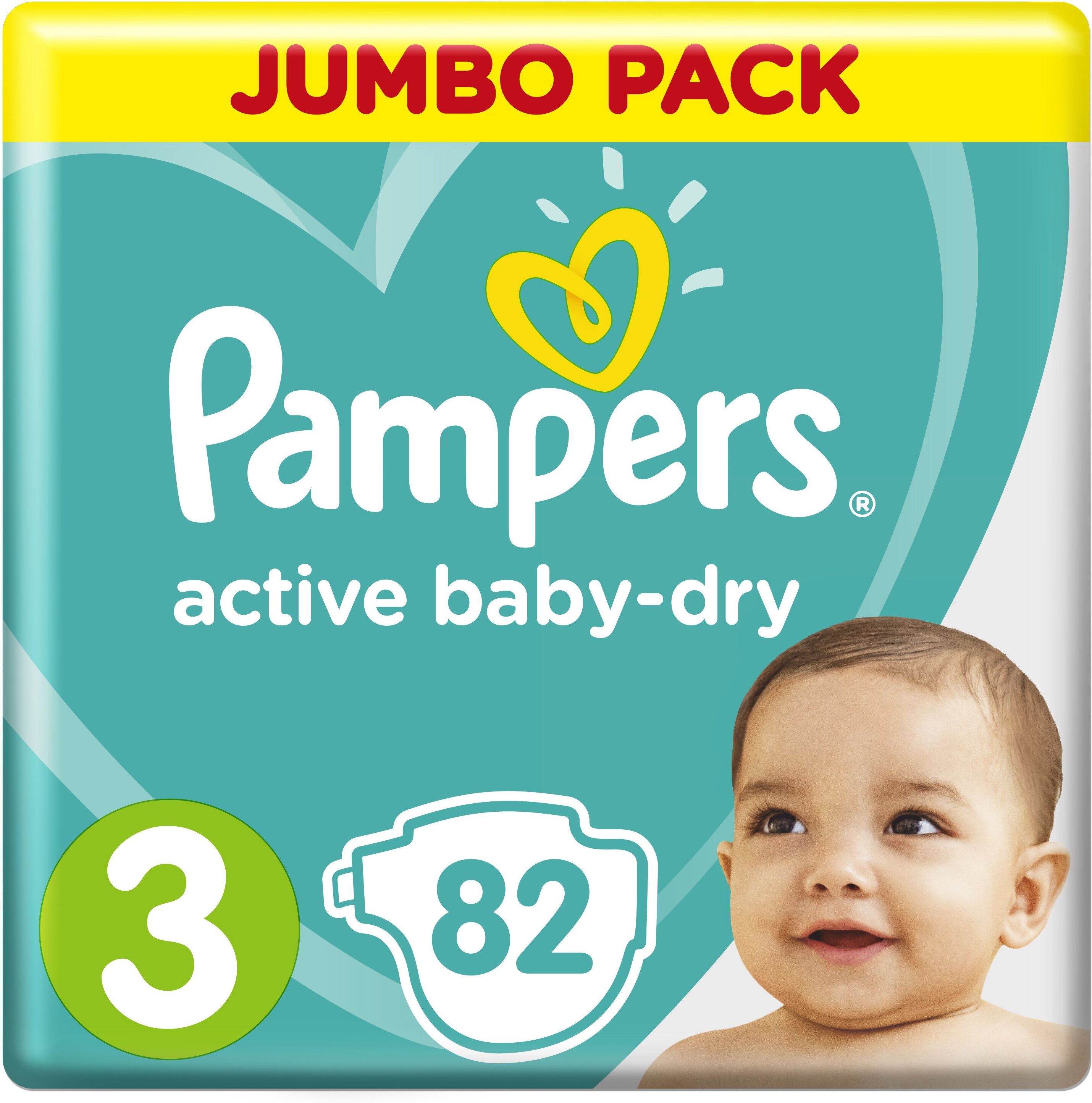 

Подгузники Pampers Active Baby-Dry 3 Midi (82шт), Детские подгузники Pampers Active Baby-Dry 3 Midi 82шт