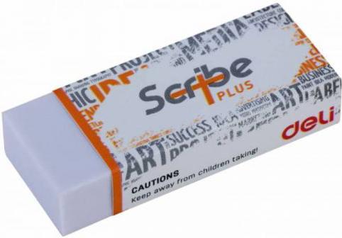 

Ластик Deli Scribe Plus 60x24x12 мм индивидуальная упаковка белый [EH00410], Scribe Plus 60x24x12 мм индивидуальная упаковка