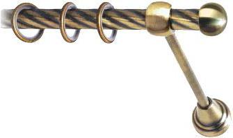 

Карниз Lm Decor Шар малый 124 1р витой 3.6м антик, Шар малый 124 1р витой 16мм 3.6м