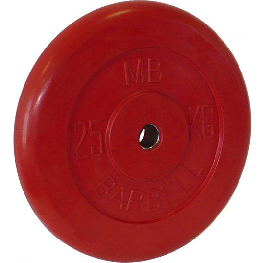 

Диск для штанги MB Barbell d31 мм 25 кг красный, d31мм 25кг