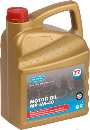 

Масло моторное синтетическое 77 Lubricants Motor Oil MP 5W-40 5л (707819)
