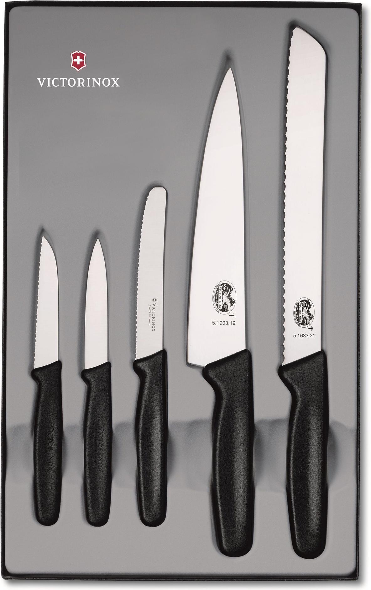 

Кухонный нож Victorinox Набор ножей Standart (коробка) черный [5.1163.5], Набор ножей Standart (коробка)