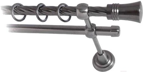 

Карниз Lm Decor Гиро 071 2р витой 2.8м антрацит, Карниз Lm Decor Гиро 071 2р витой 16мм 2.8м антрацит